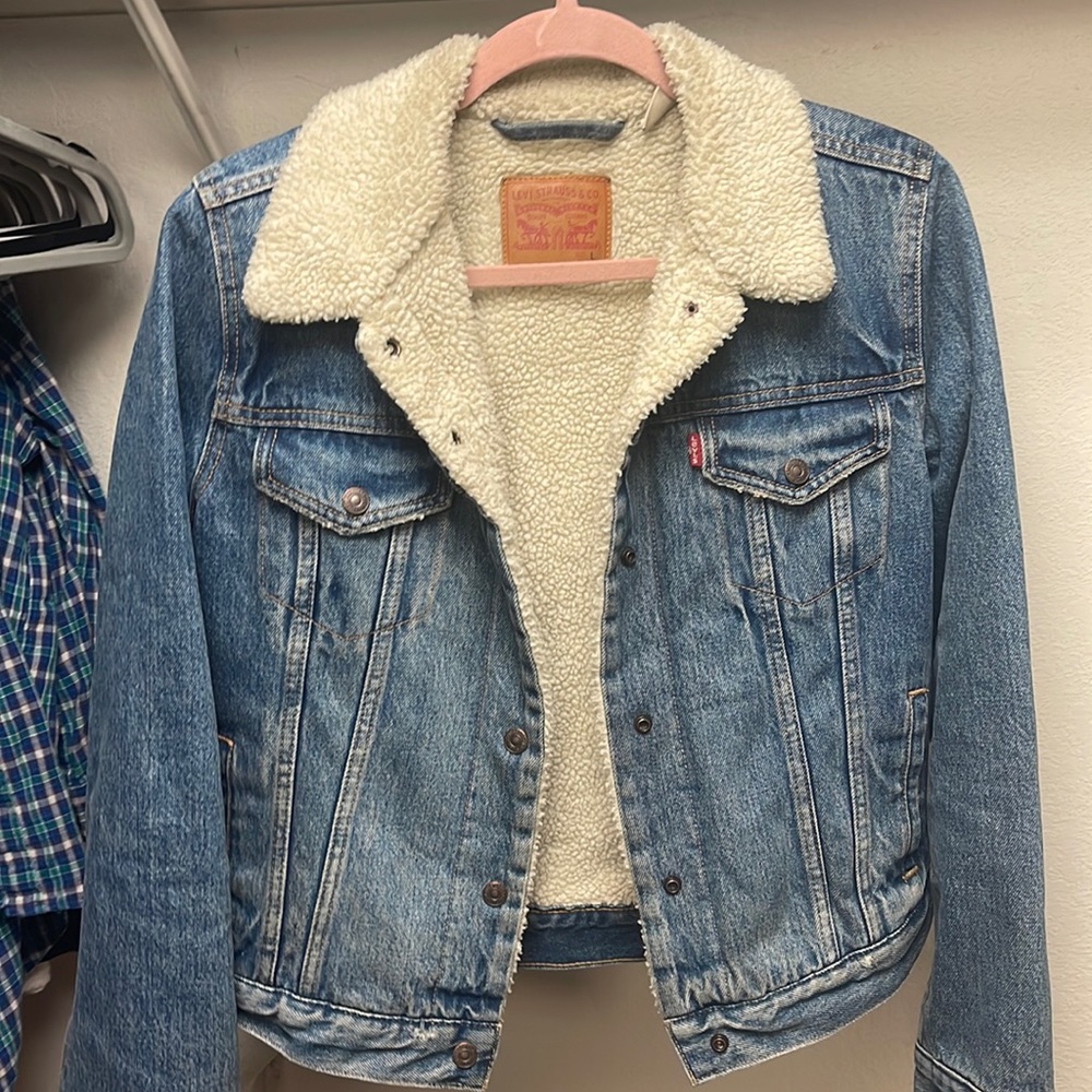 Levi’s denim Sherpa lined jacket L